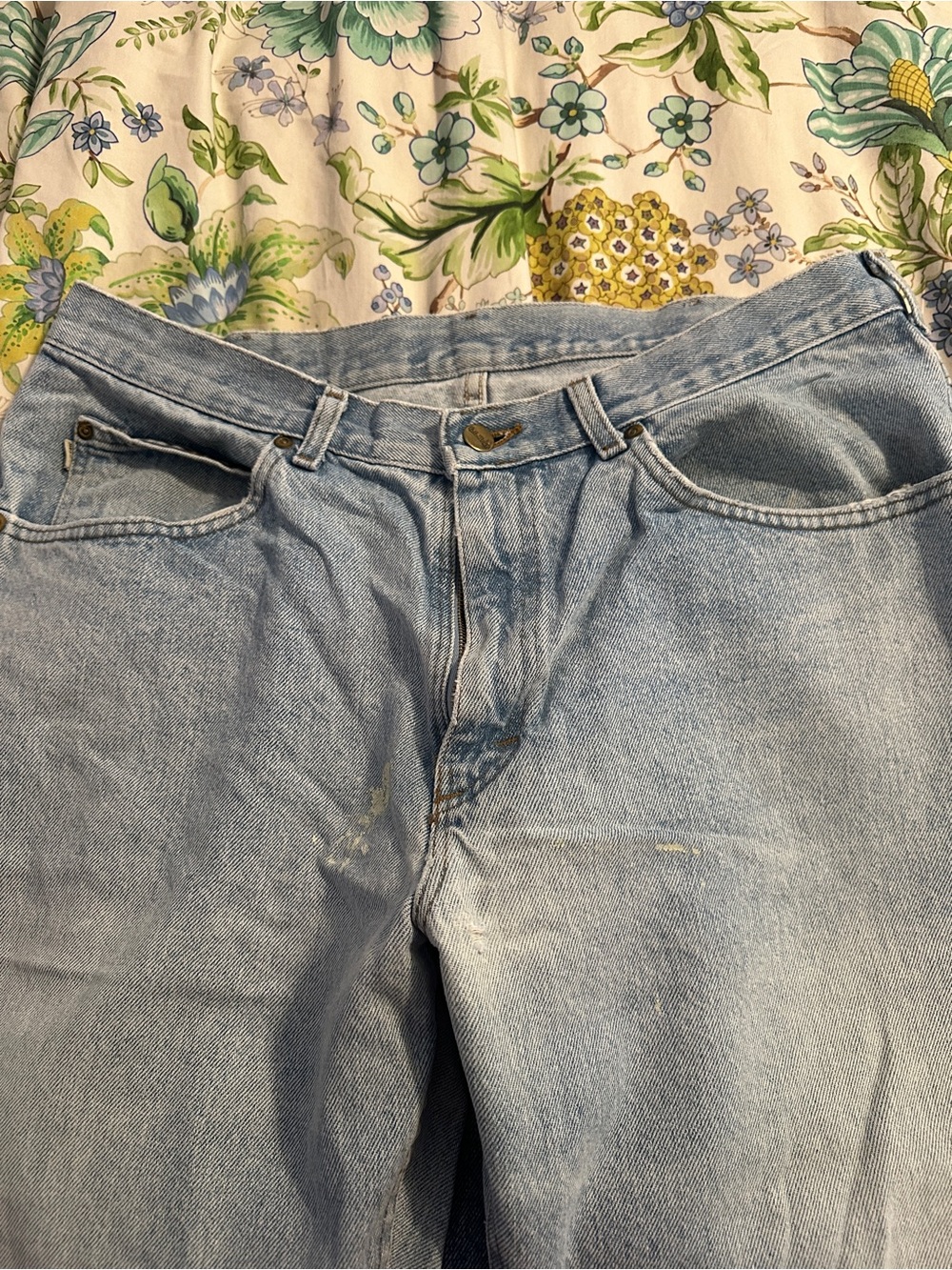 Vintage LL Bean Double L Relaxed Fit Jeans 36x30 Distressed Worn Faded 90s Denim - Picture 2 of 10